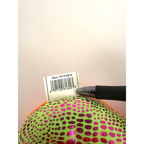 Nanco COBRA PLUSH 12" tall Colorful Lime Green Orange Pink Coiled Snake Stuffed - Picture 4 of 7